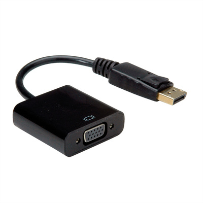 Adaptér DisplayPort na VGA M/F, 15cm, passívny, čierny
