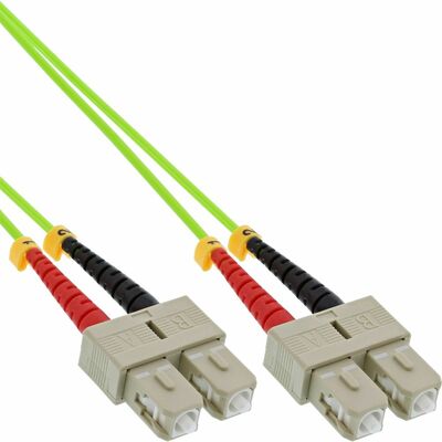 Fiber kábel SC-SC, 7.5m Duplex OM5(50/125µm), LSOH, 2mm, zelený
