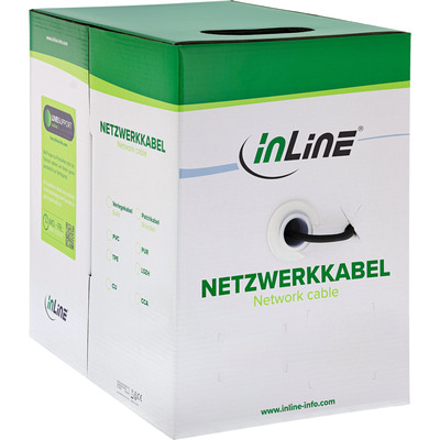 S/FTP lanko PVC 100m cat.5e, AWG26, 100Mhz, 1000Base-T, čierny, pomedený
