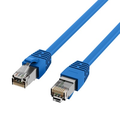 S/FTP (PiMF) Patchkábel LSOH 3m cat.8, modrý, Cu, 40GBit/s, 2000MHz