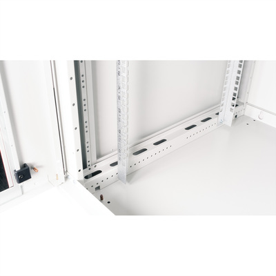 19" Rack na stenu 12U, sivý, 645x600x600mm (HxWxD), odnímateľné bočnice