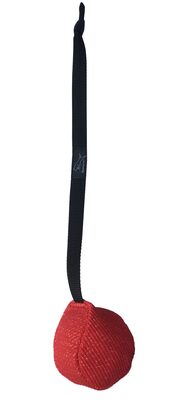 Lopta RINGOVÁ s priemerom 7.5cm, s popruhom, stredne mäkká, ringová látka, 2-farebná (rôzne farby)