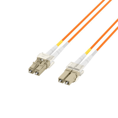 Fiber kábel LC-LC, 5m Duplex OM1(62.5/125µm), LSOH, 2mm, oranžový
