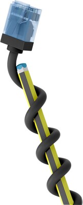 UTP Patchkábel LSOH TPE 7.5m cat.6a, čierny, slim, Cu, Flex Cable, Eco obal
