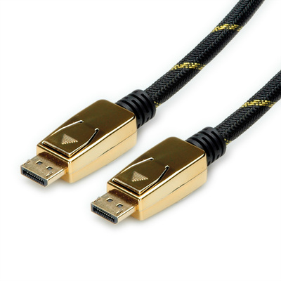 Kábel DisplayPort M/M 2m, 8K@60Hz, DP v1.4, 32.4Gbit/s, čierny, pozl. konektor, Gold
