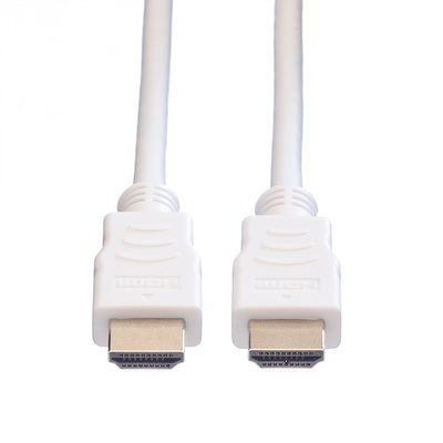 Kábel HDMI M/M 5m, High Speed+Eth, 4K@30Hz, HDMI 1.4, biely