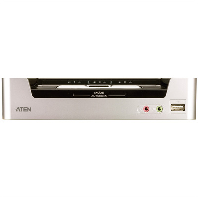 KVM switch/prepínač 2PC, HDMI, USB, audio, USB hub2.0