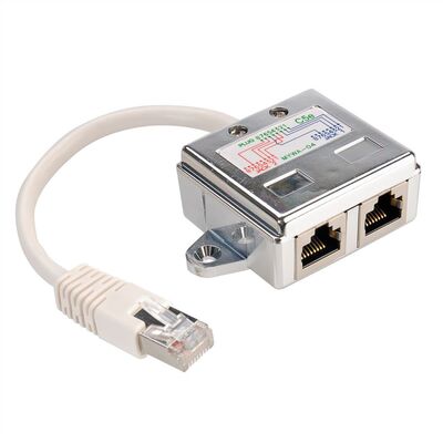 Rozdvojka Y, RJ45 M na 2x10/100, STP cat.5e