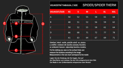 Vetrovka SPIDER THERM s kapucňou, zateplená, čiastočne nepremokavá, čierna+sivá reflexná, XL