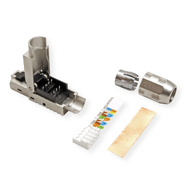 Konektor 8/8 RJ45 cat.6a, 10Gbit, na drôt aj lanko, montáž bez klieští AWG 22-27
