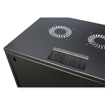 19" Rack na stenu 12U, čierny, 595x540x400 mm (HxWxD), RAL 9005, BASIC