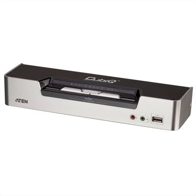 KVM switch/prepínač, Dual-View, 2PC, DVI-I, USB, HotKeys, OSD
