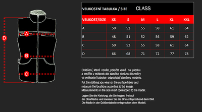 Vesta CLASS bez kapucne, vysoko gramážová podšívka, čiastočne nepremokavá, čierna+sivá reflexná XL