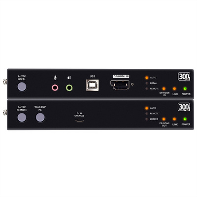 Predĺženie KVM cez Fibre Optic LC OM3 do 300m, DisplayPort v1.2, USB, 4K@60Hz, Audio, RS232