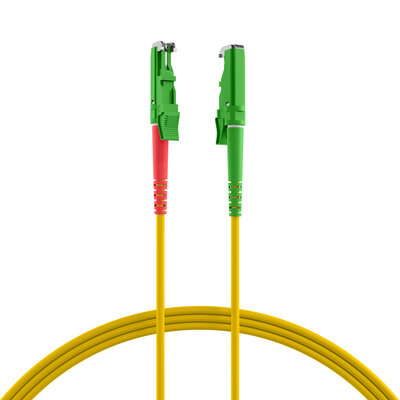 Fiber kábel E2000/APC-E2000/APC, 0.5m Duplex OS2(9/125µm), LSOH, 3mm, žltý