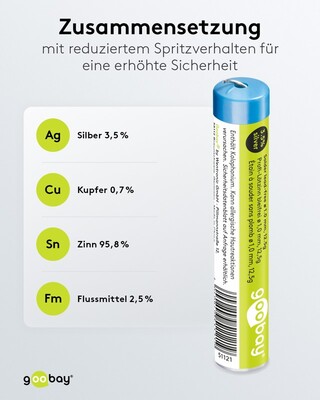 Cín spájkovací o priemere 1mm 12.5g - bezolovnatý