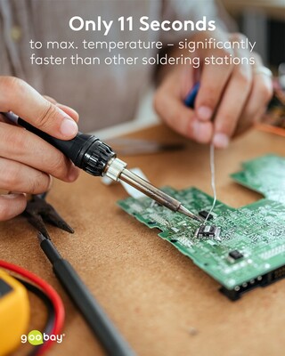 Elektrická spájkovačka 70 W, profi digitálna s LCD displejom, 160–480°C, čierna