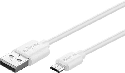 Nabíjačka USB 230V 2port, 2xUSB A, 2.4A, 12W, kábel USB AM/Micro-B 1m v balení, biela