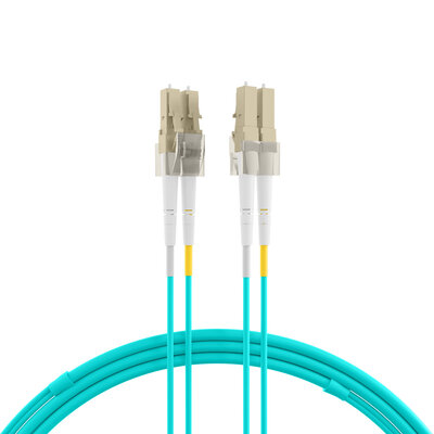 Fiber kábel LC-LC, 2m Duplex OM3(50/125µm), LSOH, 2mm, tyrkysový