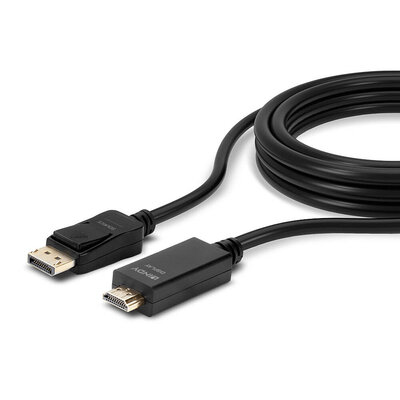 Kábel DisplayPort na HDMI M/M 1m, jednosmerný, 3840x2160@30Hz, čierny, pozl. konektor