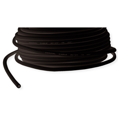 Kábel koax. návin 100m, RG59, 75 Ohm, tienený, čierny (goobay kábel)