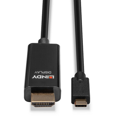 Kábel USB 3.1 Typ C na HDMI M/M 5m, gen.2, 4K2K@60Hz, HDR, čierny