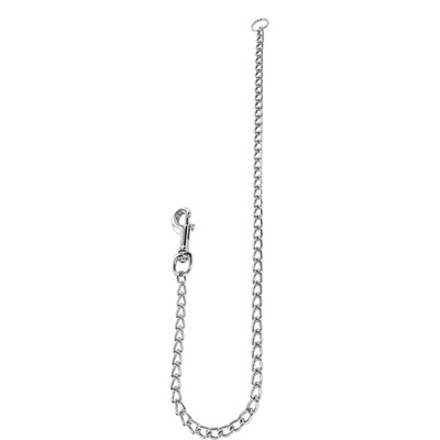 Vodítko bez uška retiazka, 3mm/0.8m, okrúhle malé oko, chrómovaná oceľ, HS