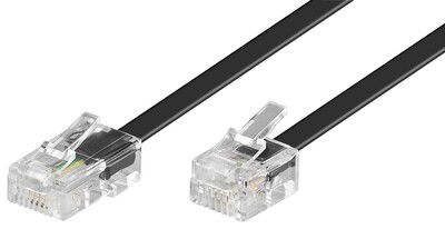 Kábel telefónny RJ11/RJ45, 3m, čierny