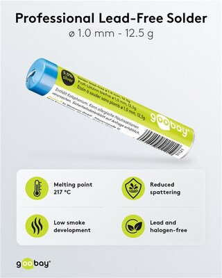 Cín pájkovací o priemere 1mm 12.5g - bezolovnatý