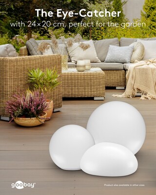 LED svietidlo solárne záhradné v tvare kameňa,  IP44 vonkajšie, RGBW, 24cm, 2 ks/bal