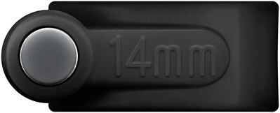 Káblová úchytka 14mm, čierna, 100ks/bal