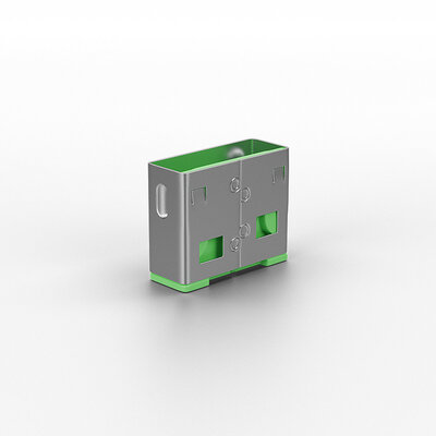 USB Port Blocker bez kľúča, 10x zámok USB-A, zelený