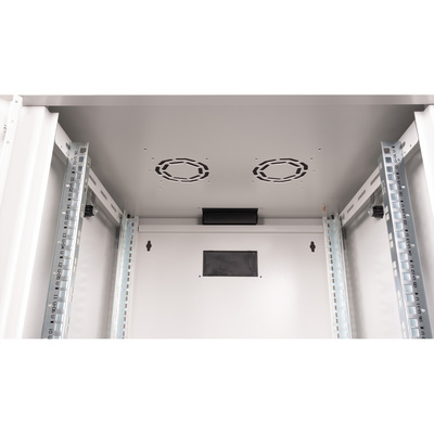 19" Rack na stenu 16U, sivý, 818x600x600mm (HxWxD), RAL7035, PRO, odnímateľné bočnice