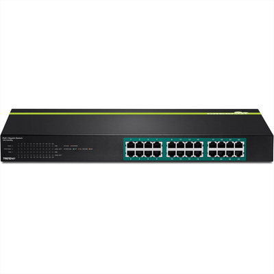 PoE++ Switch Gigabit 24port, 24xPoE (370W), čierny, TRENDnet