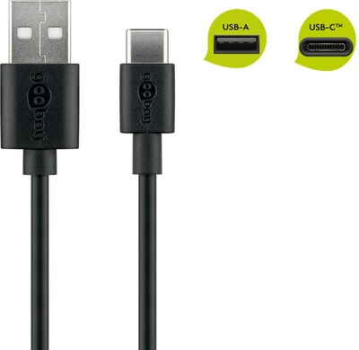 Kábel USB 2.0 AM/CM (3.1 Typ C) 2m, High Speed, čierny