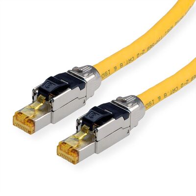 S/FTP (PiMF) Patchkábel LSOH 3m drôt cat.8.1, žltý, Cu, 40GBit/s, C8 (Class G)