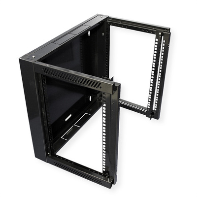 19" Rack na stenu 9U, čierny, 505x570x450 mm (HxWxD), odnímateľné bočnice §§