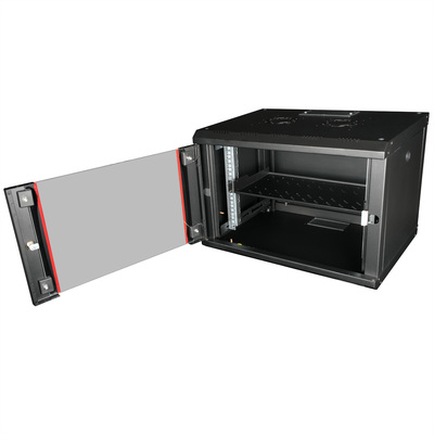 19" Polica 250mm, max. 15kg, 1U, sada skrutiek a podložiek v balení, čierna