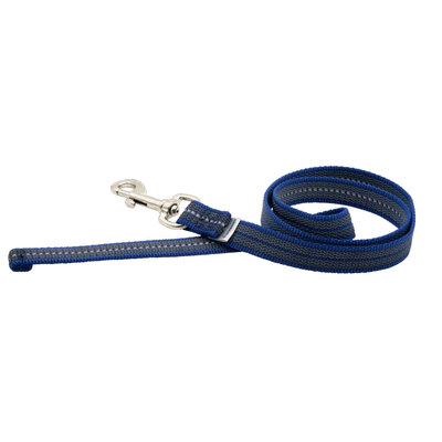 Vodítko bez uška pogumované, 19mm/3m, nerezová karabína, modré, HS