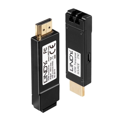 Predĺženie HDMI cez Fibre Optic LC OM3 do 300m, HDMI 2.0, 4K@60Hz, 10.G, napájanie cez USB (Micro-B)