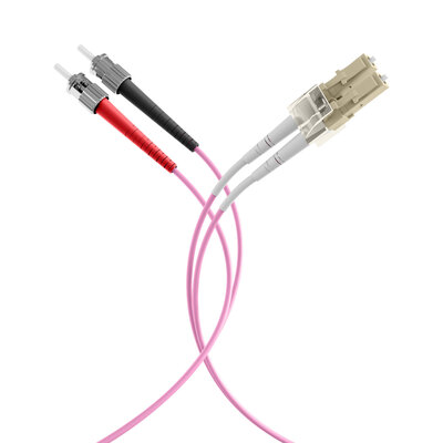 Fiber kábel LC-ST, 7.5m Duplex OM4(50/125µm), LSOH, 2mm, fialový