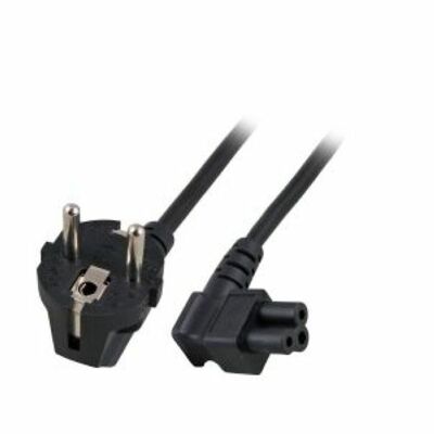 Kábel sieťový 230V pre notebook, vidlica (CEE7/7) lomená - C5 zahnutý, 5m, 0.75mm², 2.5A, čierny