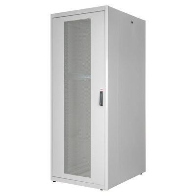 19" Rack na podlahu 42U, 2010x800x1000mm (HxWxD), BASIC, perforované dvere, sivý