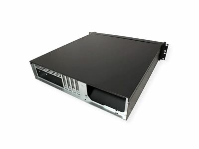 19" PC skrinka do racku, 2U, (HxWxD) 89 x 485 x 505 mm,  čierna