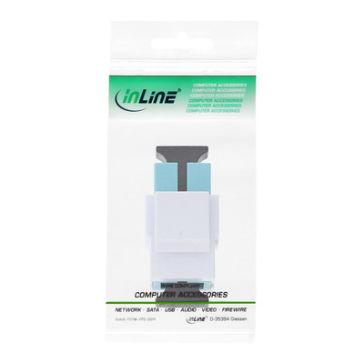 Konektor Keystone SC Simplex F/F, Multimode OM3, biely