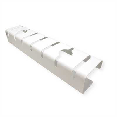 Káblový organizér, žľab na káble pod stôl, hliníkový, 530x110x80mm (DxHxV), biely, 2ks/bal