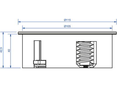 TWIST 2xSCHUKO 230V, 2m kábel 1.5mm², vidlica CEE7/7, nerezová farba