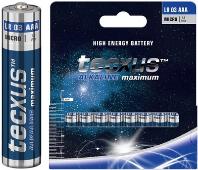 Batéria Tecxus Alkalická AAA (10ks) 1.5V (LR03) 10BL