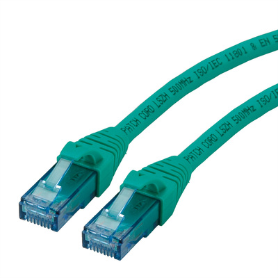 UTP Patchkábel LSOH 2m cat.6a, zelený, Cu, Component Level