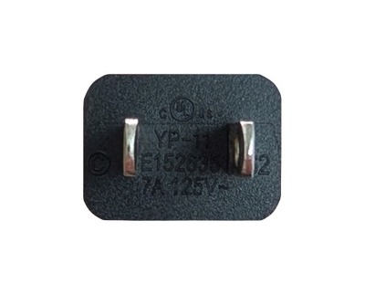 Kábel sieťový 230V, 2pin vidlica (NEMA 1-15P) US priama - C7 (2pin), 1.8m, 0.75mm², 2.5A, čierny